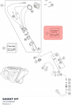 Diagram preview: GASKET KIT (78107089000)