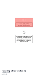 Diagram preview: Mounting kit for windshield (A56008012044)