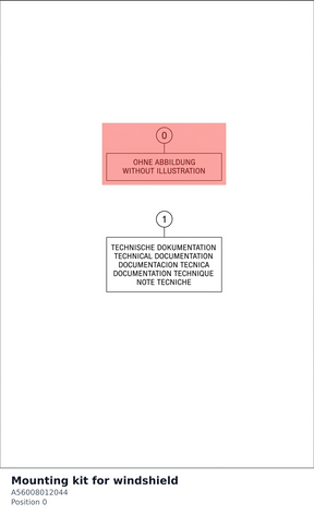 Diagram preview: Mounting kit for windshield (A56008012044)