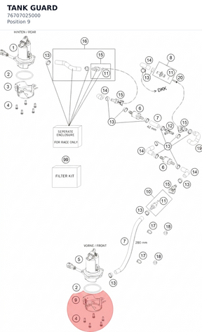 Diagram preview: TANK GUARD (76707025000)