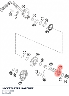 Diagram preview: KICKSTARTER RATCHET (50333052000)