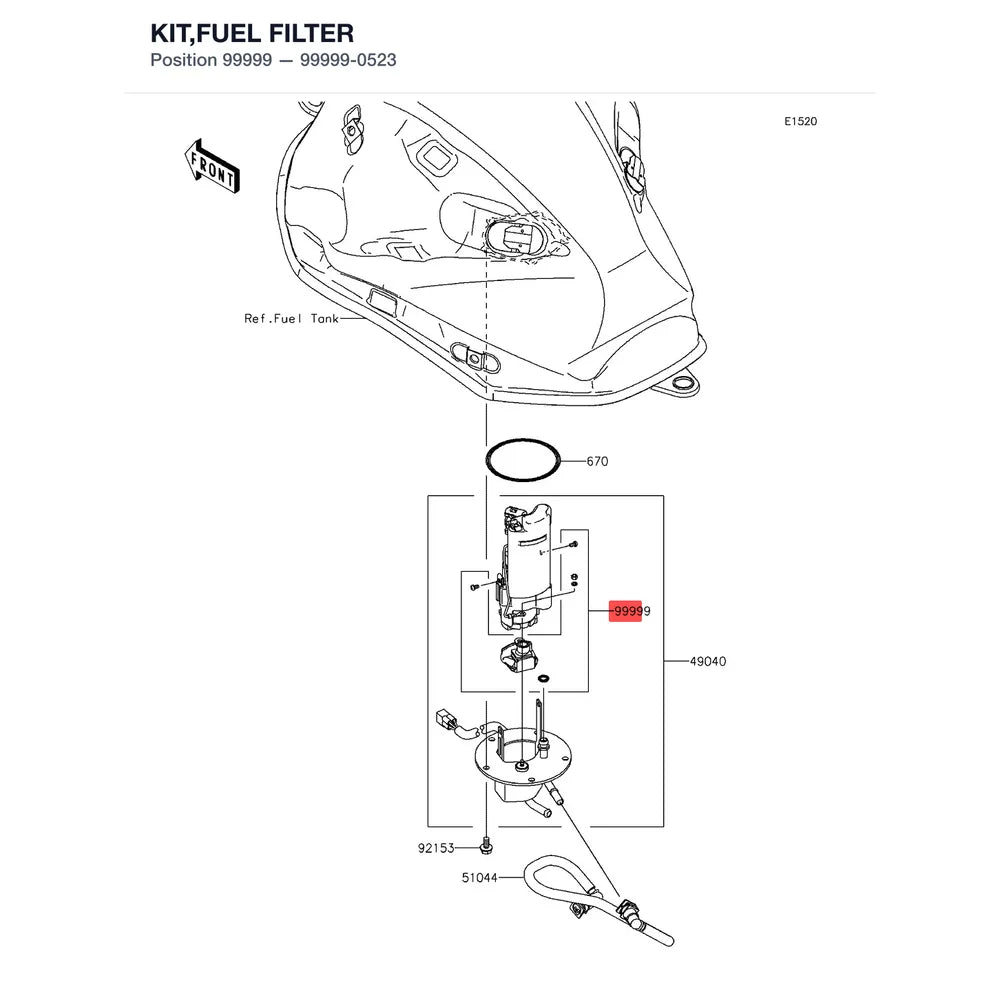 Kawasaki OEM – KIT,FUEL FILTER product image