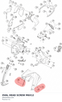 Diagram preview: OVAL HEAD SCREW M6X12 (J900000601200)