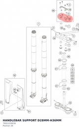Diagram preview: HANDLEBAR SUPPORT D28MM-H36MM (79001039036)