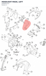 Diagram preview: HEADLIGHT MASK, LEFT (95808001010)