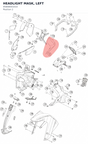Diagram preview: HEADLIGHT MASK, LEFT (95808001010)