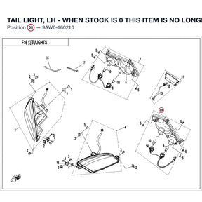 TAIL LIGHT, LH - WHEN STOCK IS 0 THIS ITEM IS NO LONGER AVAILABLE product image