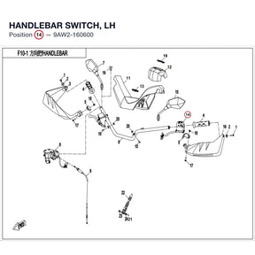 HANDLEBAR SWITCH, LH product image