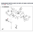 HANDLEBAR SWITCH ASSY, RH REPL BY 9AW2-160700-00001 product image