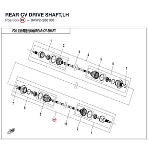 REAR CV DRIVE SHAFT,LH product image
