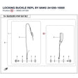 LOCKING BUCKLE REPL BY 9AW2-341200-10000 product image