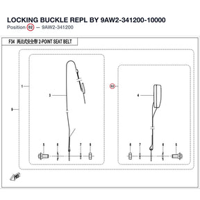 LOCKING BUCKLE REPL BY 9AW2-341200-10000 product image