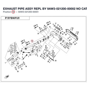 EXHAUST PIPE ASSY REPL BY 9AW3-021200-00002 product image