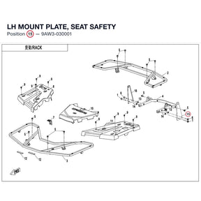 LH MOUNT PLATE, SEAT SAFETY product image