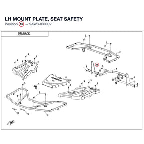 LH MOUNT PLATE, SEAT SAFETY product image
