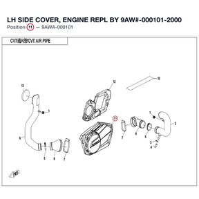 LH SIDE COVER, ENGINE REPL BY 9AW#-000101-2000 product image