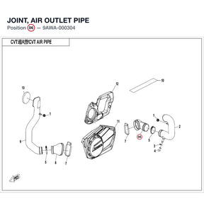 JOINT, AIR OUTLET PIPE product image