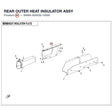 REAR OUTER HEAT INSULATOR ASSY product image