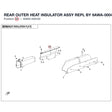 REAR OUTER HEAT INSULATOR ASSY REPL BY 9AWA-000430-10000 product image