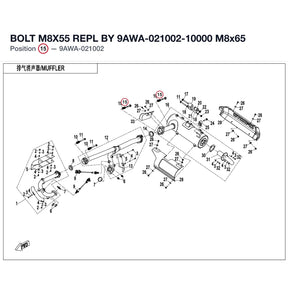 BOLT M8X55 REPL BY 9AWA-021002-10000 product image