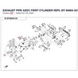 EXHAUST PIPE ASSY, FIRST CYLINDER REPL BY 9AWA-021100-10002 product image