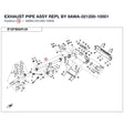 EXHAUST PIPE ASSY REPL BY 9AWA-021200-10001 product image