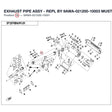 EXHAUST PIPE ASSY - REPL BY 9AWA-021200-10003 product image