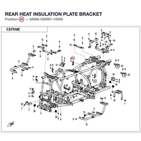 REAR HEAT INSULATION PLATE BRACKET product image