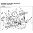 BRACKET, REAR HEAT INSULATION product image