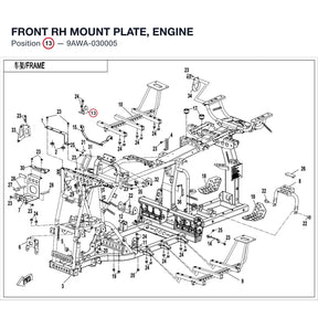 FRONT RH MOUNT PLATE, ENGINE product image
