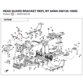 HEAD GUARD BRACKET REPL BY 9AWA-030120-10000 product image