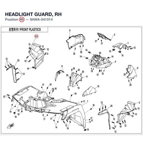 HEADLIGHT GUARD, RH product image