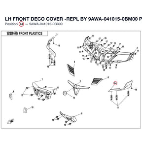 LH FRONT DECO COVER -REPL BY 9AWA-041015-0BM00 product image