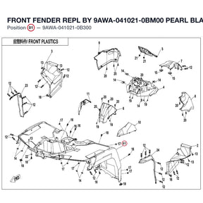 FRONT FENDER REPL BY 9AWA-041021-0BM00 product image