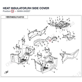 HEAT INSULATOR,RH SIDE COVER product image