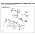 REAR FENDER REPL BY 9AWA-043011-0BM00 product image
