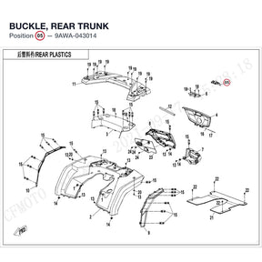 BUCKLE, REAR TRUNK product image