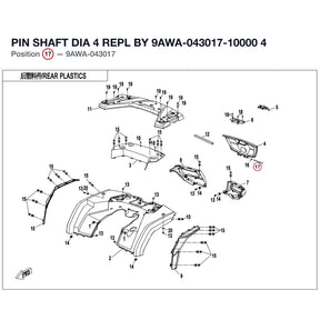 PIN SHAFT DIA 4 REPL BY 9AWA-043017-10000 product image