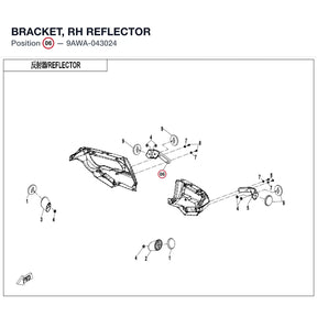 BRACKET, RH REFLECTOR product image