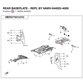 REAR BASEPLATE - REPL BY 9AWV-044023-4000 product image