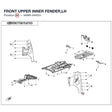 FRONT UPPER INNER FENDER,LH product image