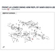 FRONT LH LOWER SWING ARM REPL BY 9AWV-050310-2E00 product image