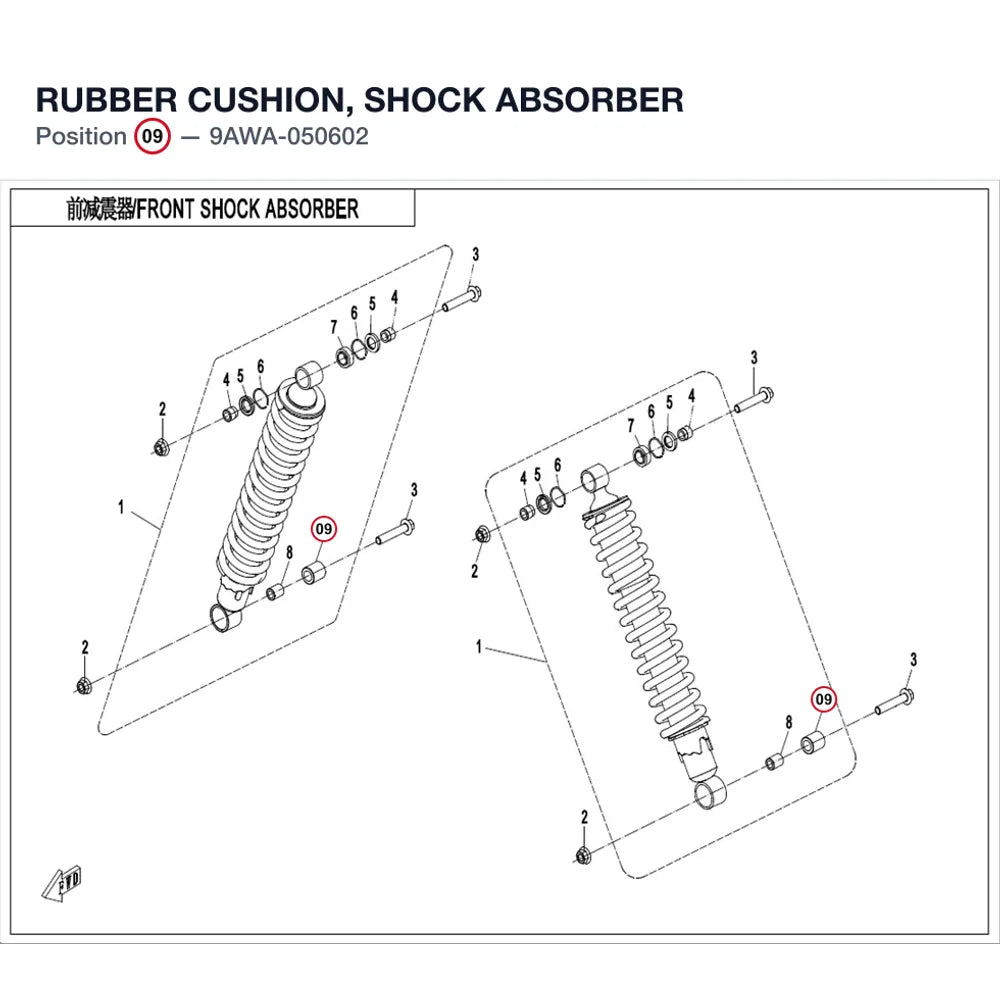 RUBBER CUSHION, SHOCK ABSORBER product image