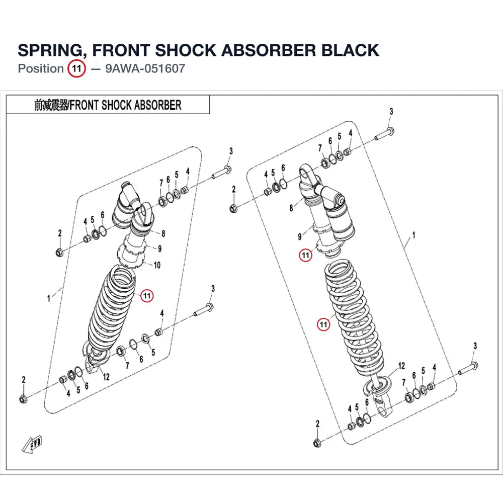 SPRING, FRONT SHOCK ABSORBER product image