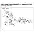 SHAFT, REAR SWING ARM REPL BY 9AWV-060103-2E00 product image