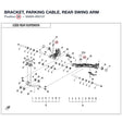 BRACKET, PARKING CABLE, REAR SWING ARM product image