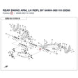 REAR SWING ARM, LH REPL BY 9AWA-060110-20000 product image