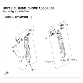 UPPER BUSHING, SHOCK ABSORBER product image