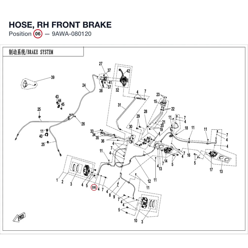 HOSE, RH FRONT BRAKE product image