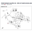 FRONT BRAKE CALIPER, RH - REPL BY 9AWV-081200-4000 product image